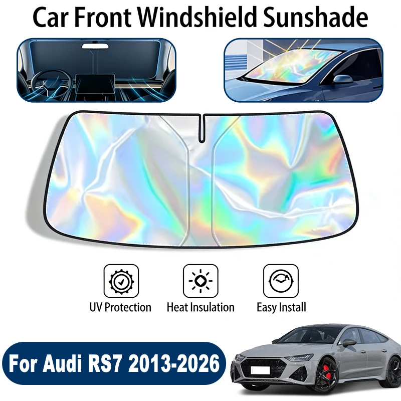 

Windshield Sun Shade For Audi RS7 2013-2026 Foldable UV Reflective Front Window Sun Protection Cover Accessories