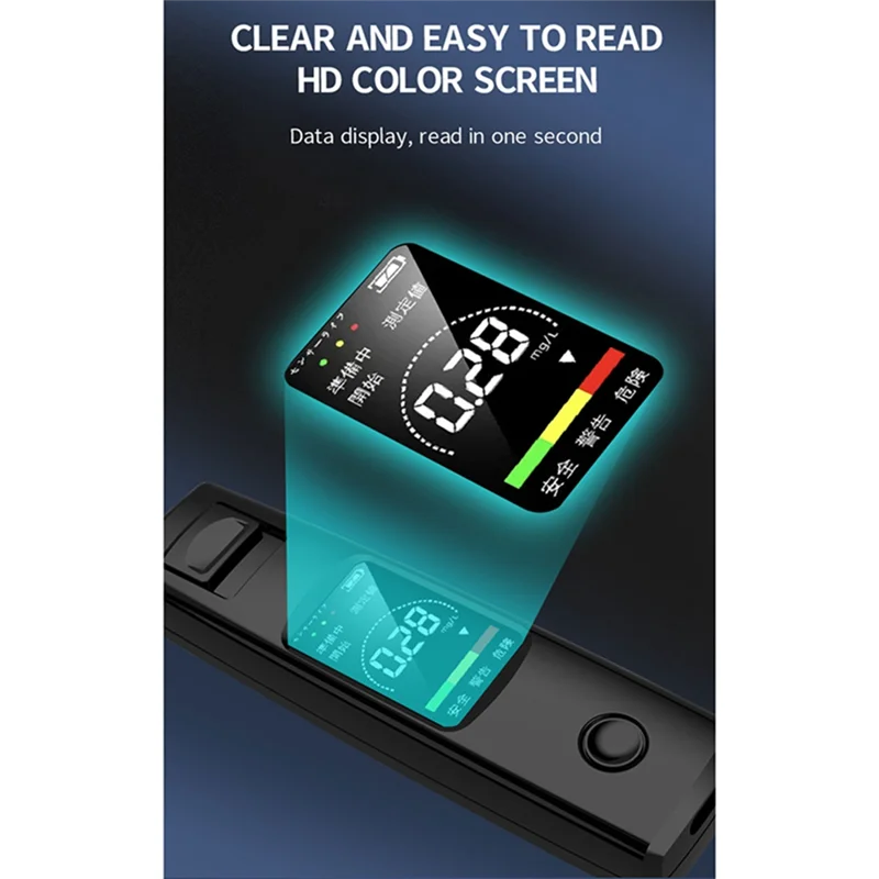 

HGSW-Alcohol Tester Professional High Sensitivity Breathalyzer Non-Contact Alcoholometer Easy To Use B