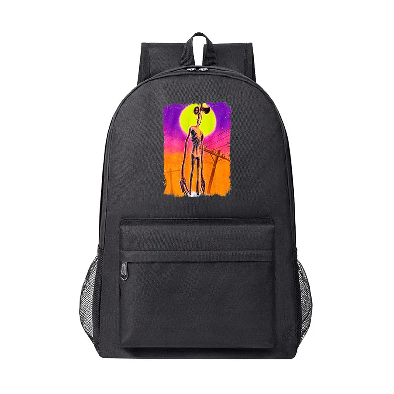 Mochila con estampado de monstruo de cabeza de sirena para niños, bolso escolar de moda para niños y niñas, mochila para estudiantes, bolso de hombro para computadora portátil para hombres y mujeres