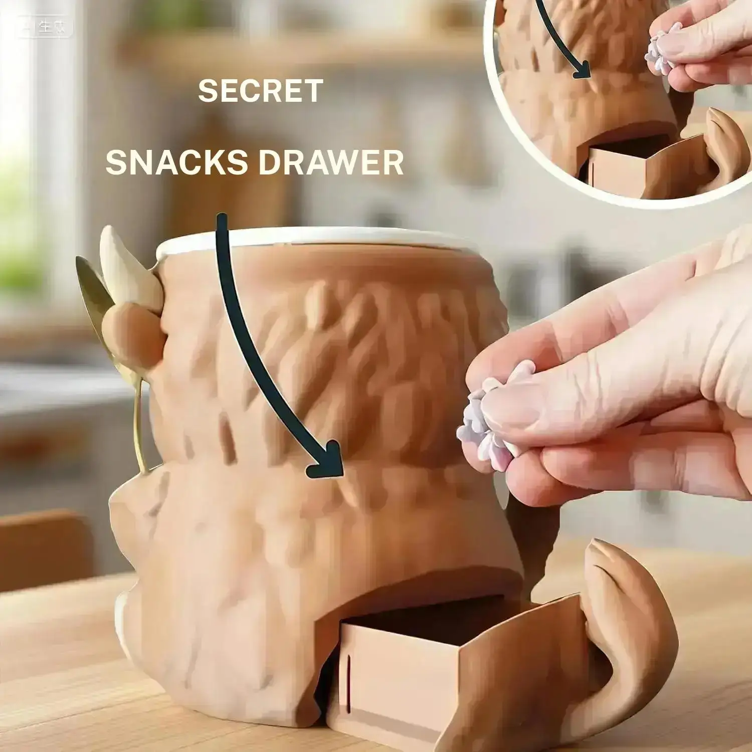 Ice Cream Cup Holder, Cow-Shaped Ice Cream Cup Holder with Freezer-Proof Handle and Two Spoons, the Perfect Gift for Ice Cream L