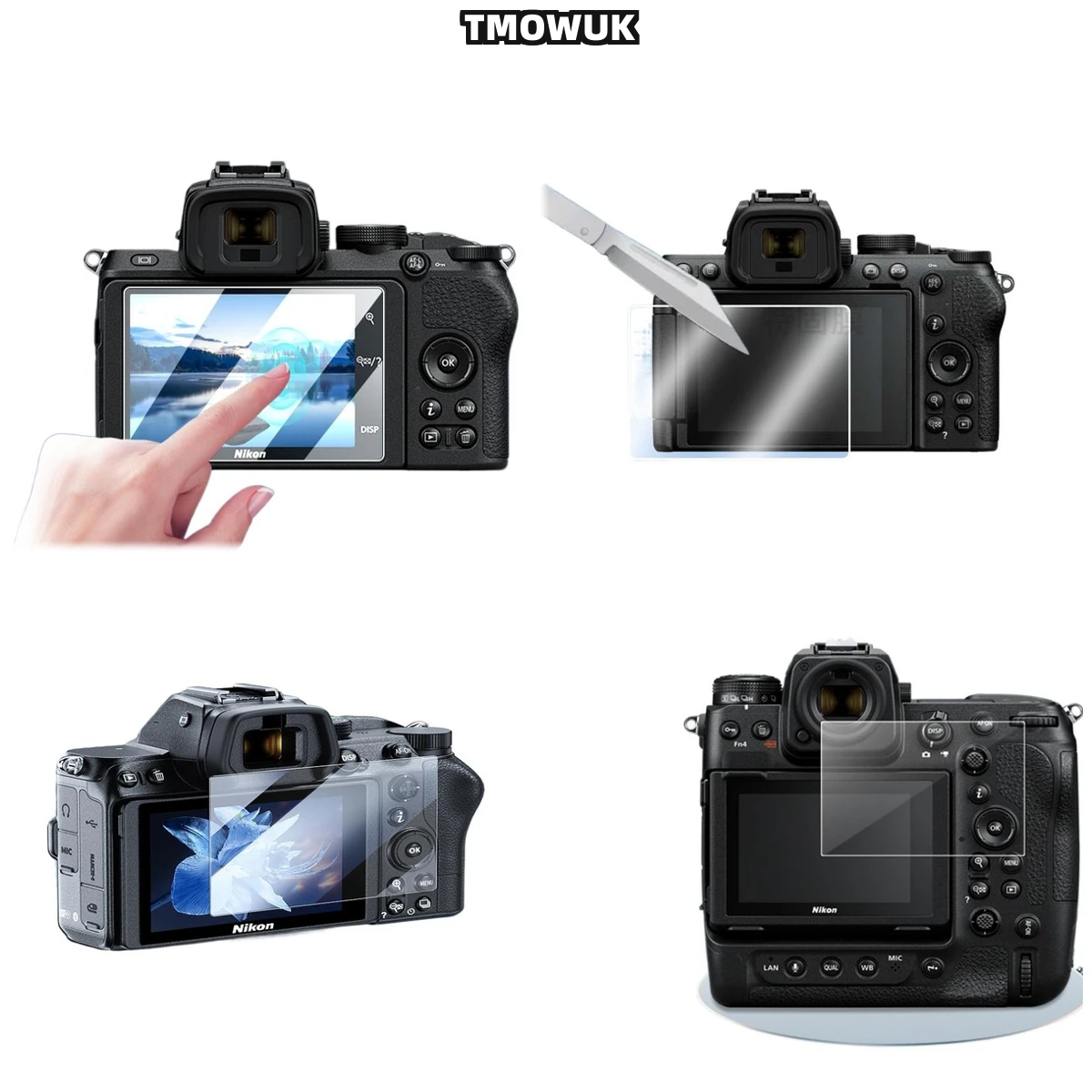 

For Nikon Z50 Tempered Glass Film 9H Hardness HD Clear Anti-Scratch Anti-Bubble Camera LCD Protector.
