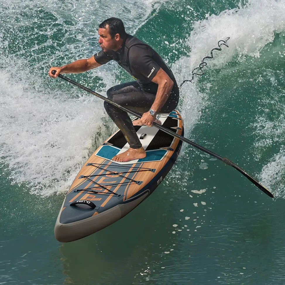 

New Design SUP Inflatable Stand up Wooden SurfBoard Racing Padel Board 11'6" Wood Sup Paddle Board for Surfing