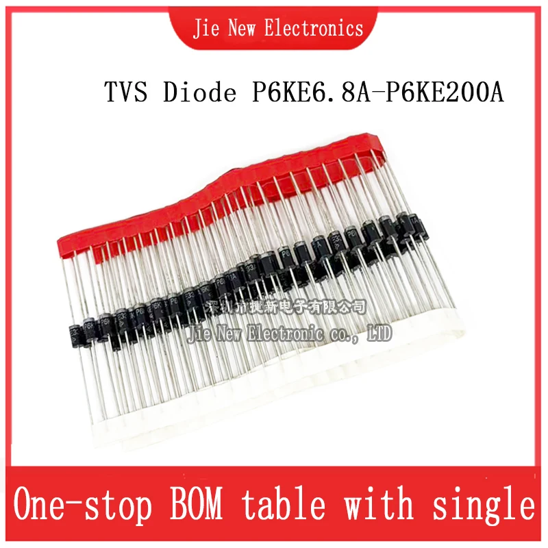 20PCS TVS Diode P6KE22A P6KE24A P6KE27A P6KE30A P6KE33A P6KE36A P6KE39A P6KE43A P6KE47A P6KE51A P6KE56A P6KE62A 600W DO-15
