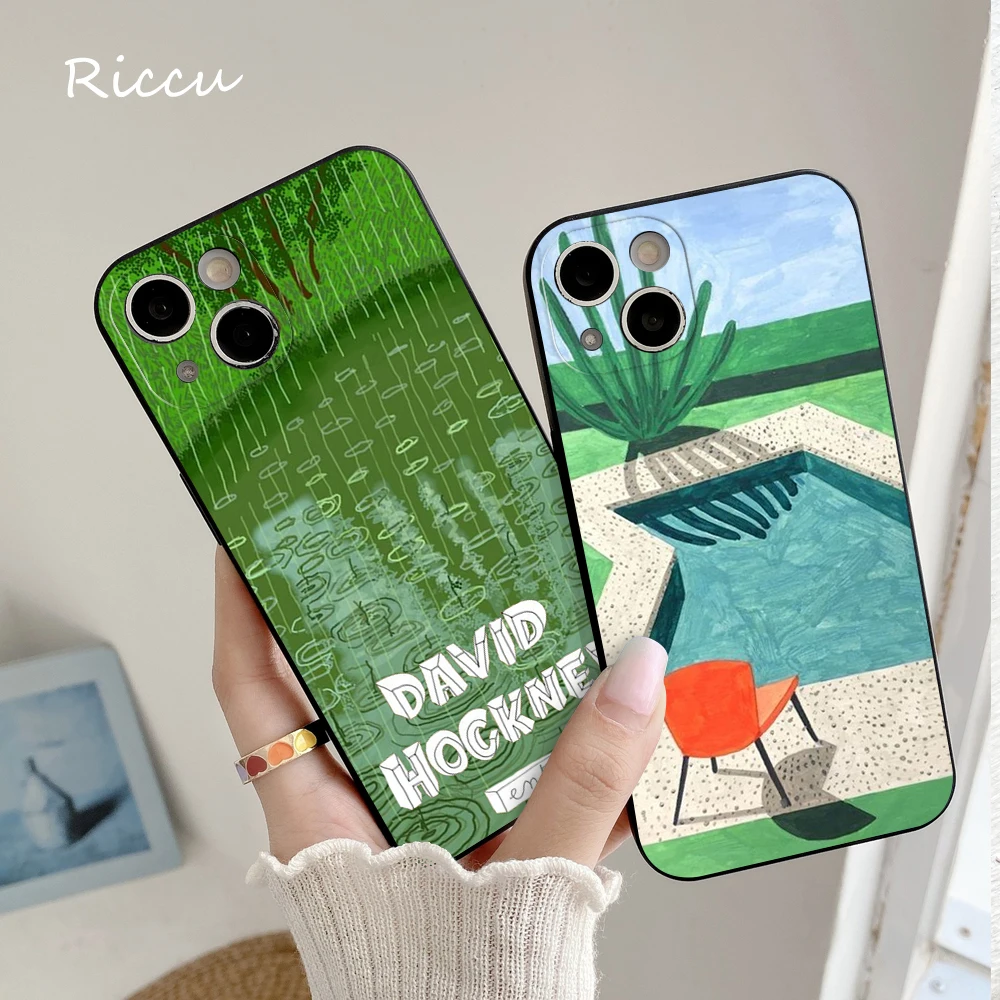 FOR IPhone 14 David Hockney Art Soft Case for Iphone 14 11 12Pro 8 7 Plus X 13Pro MAX XR XS Covers