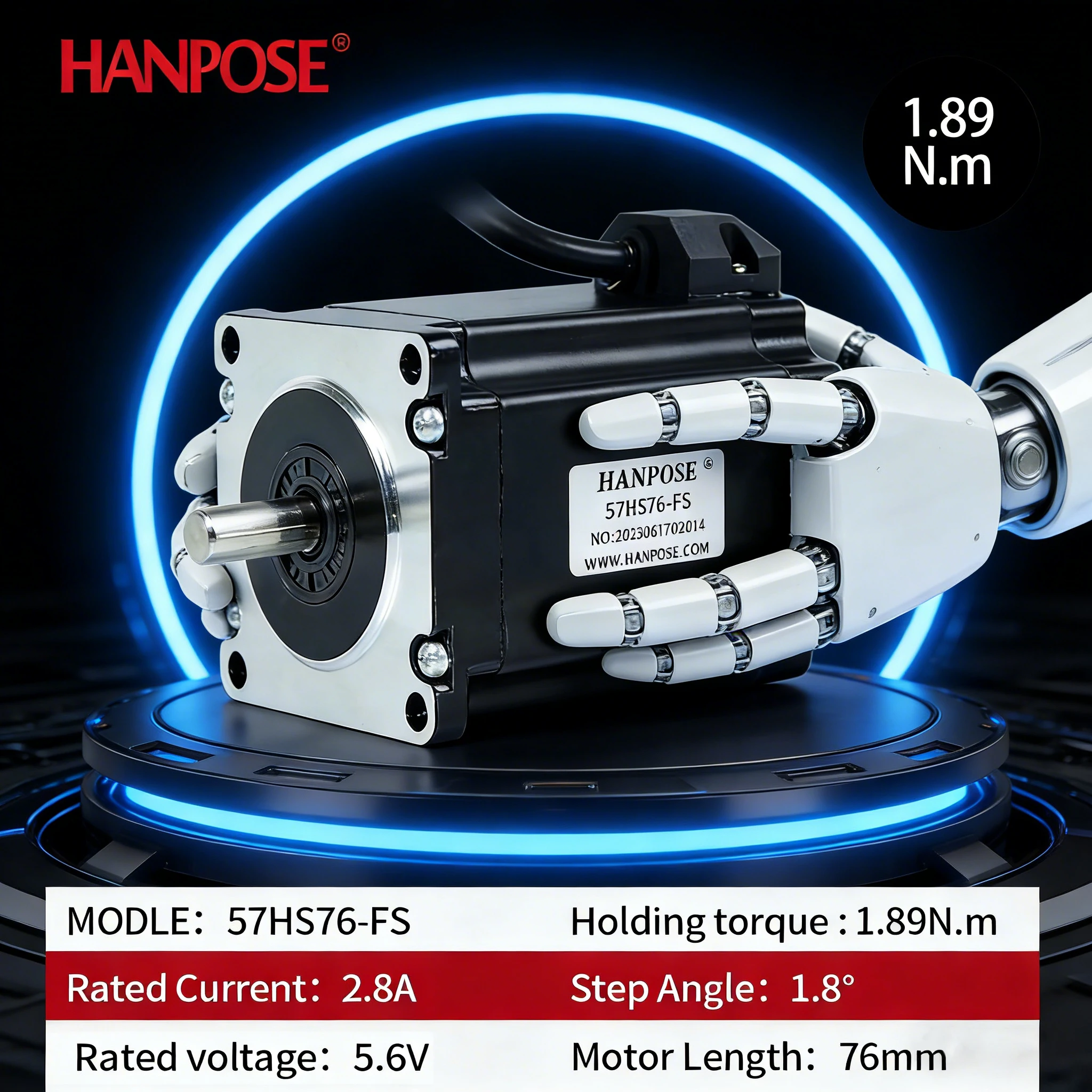1PCS captive 4-lead 23HS7628-FS IP68 76mm  motor 2.8A 1.8N.M for Motor in automatic feeder Nema23 Step Motor Waterproof motor