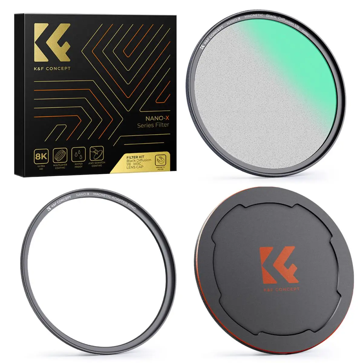 K&F Concept 67mm 1/8 1/4 Magnetic Black Pro Mist Filter 72mm 82mm Black Diffusion Filter NANO-X Series 49mm 52mm 55mm 58mm 77mm