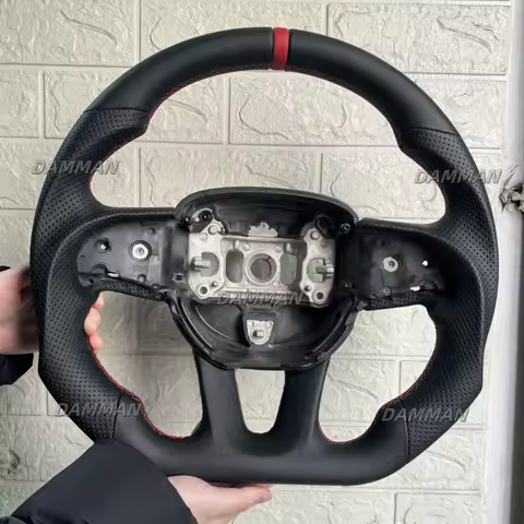 Leather Steering Wheel Perforated Leather For Dodge Challenger/Charger SRT HELLCAT 2015 2016 2017 2018 2019 2020 Car Accessories