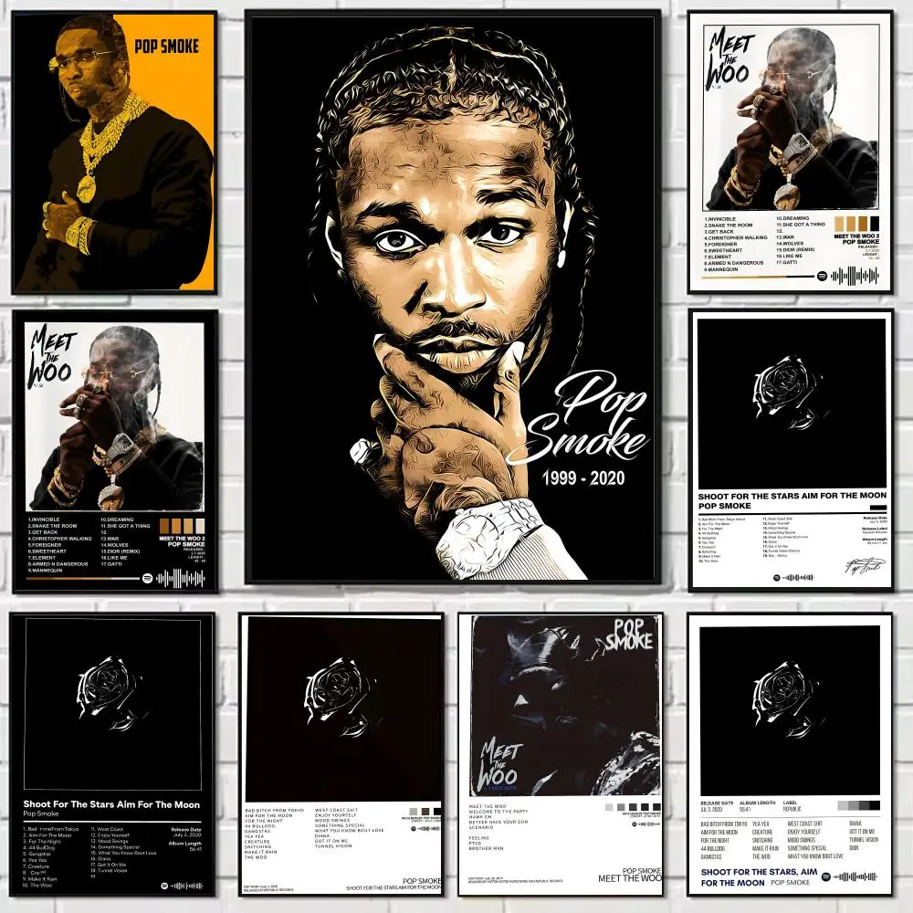 

Rapper Pop S-smoke Painting Calligraphy Modern Waterproof Wall Art Print For Home Living Room Bedroom Office Interior Decor