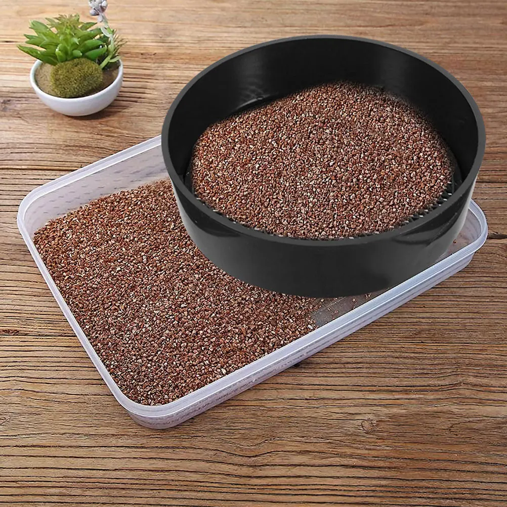 

3 Sets Soil Sieve Handheld Plastic Sifter Gardening Tool Beach Sand Scoop Lightweight Portable Screen Small Bonsai Rock Dirt Pan