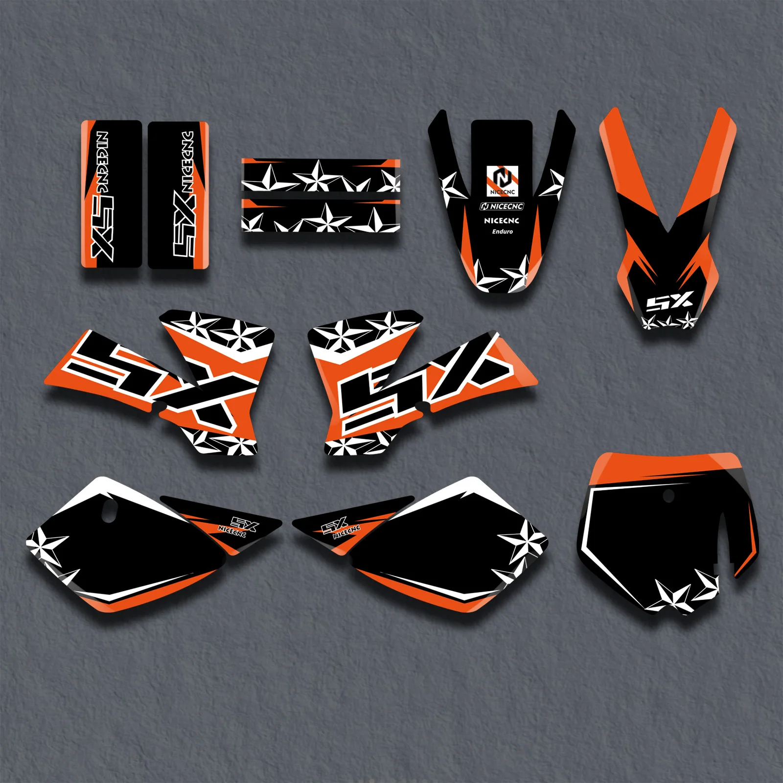 

NICECNC For KTM SX 50 SX50 MINI BIKE 2002 2003 2004 2005 2006 2007 2008 Motocross Graphics Background Decals Sticker Customize