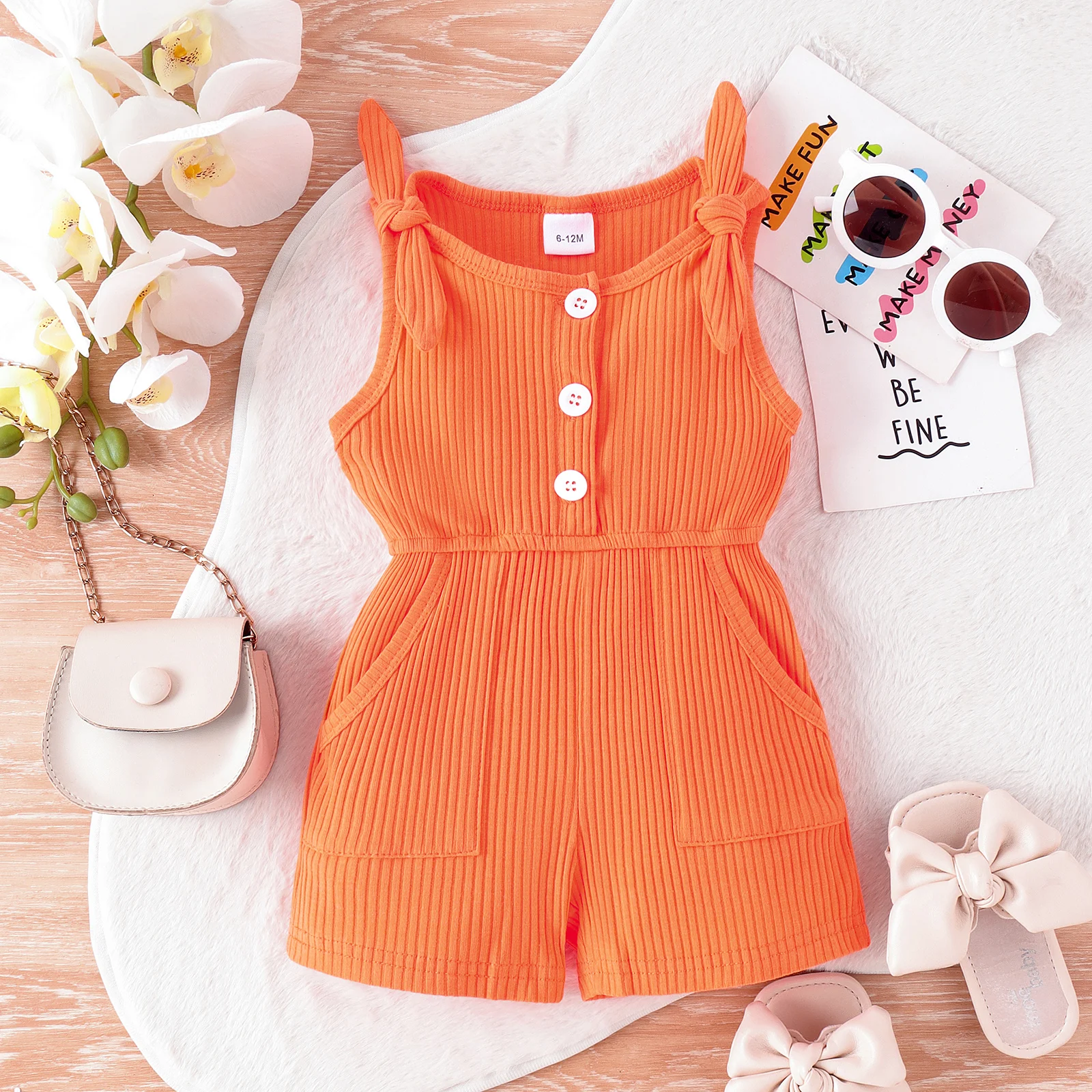 Summer 0-4 Years Old Baby Girls Baby Soft And Comfortable Simple Beautiful Multi-Color Pit Strip Vest Onesie