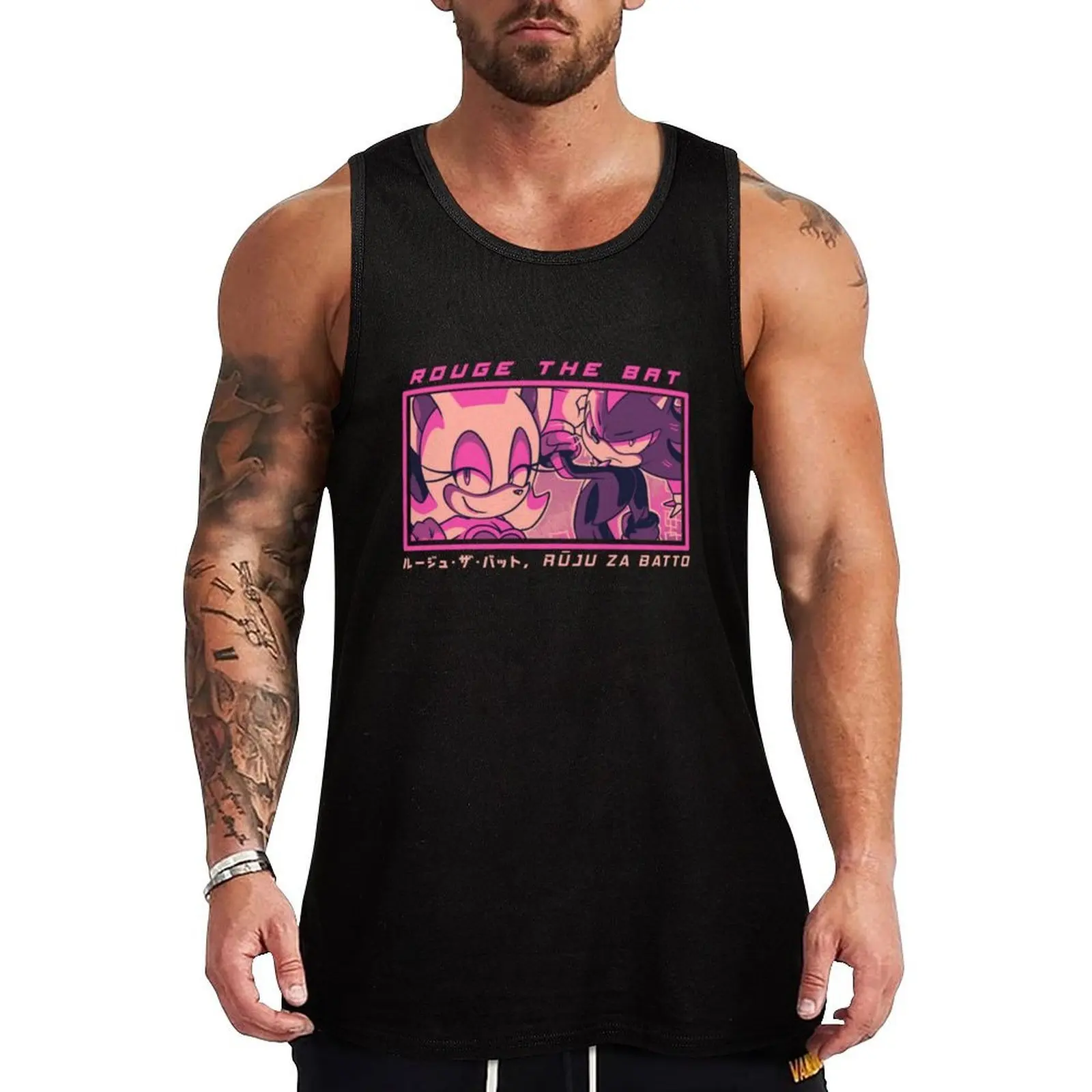 

ROUGE THE BAT Tank Top gym shirts t-shirt Men's gym t-shirts man