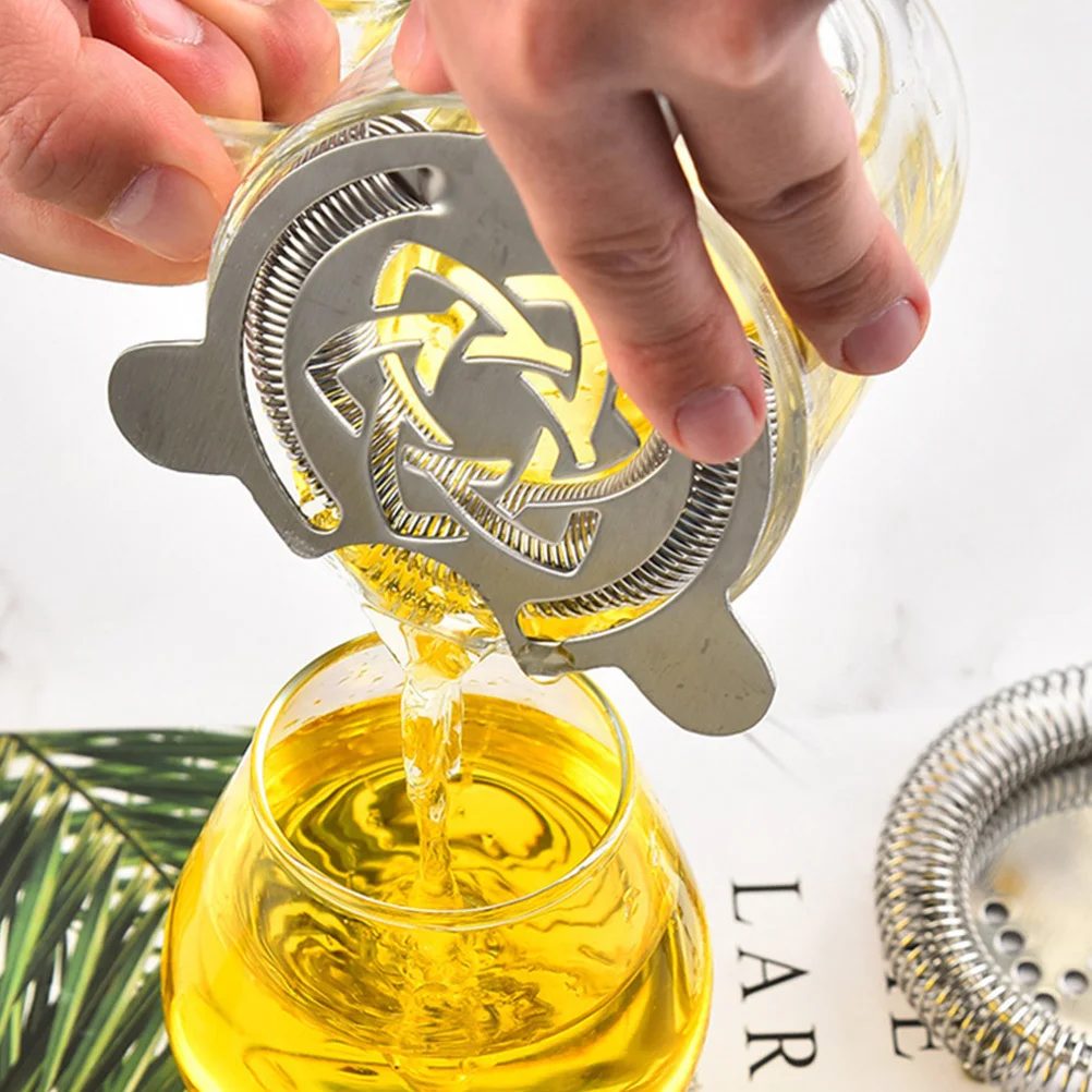 

Bar Strainer Stainless Steel Cocktail Ice Filtering Tool Mixologist Wire Colander for Shaker Professional Use