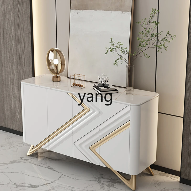 Yjq entrance rock slab dining side cabinet, living room side cabinet, decorative storage, entrance hall partition