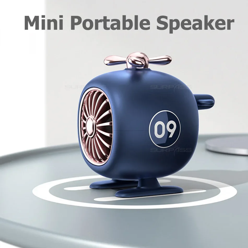 Aircraft Shape Design Wireless Bluetooth Speaker Professional Portbale Audio Super Mini Portable Speaker With Lanyard