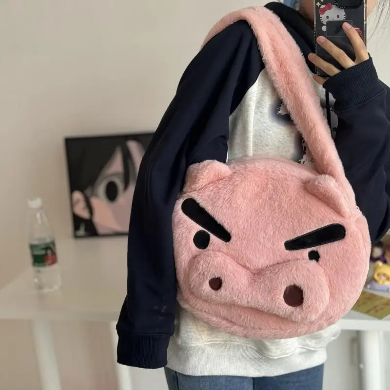 

Bandai Kawaii Anime Large Capacity Casual Crossbody Bag Crayon Shin Chana Shoulder Bag Cute Handbag Cartoon New Storage Bag Gift