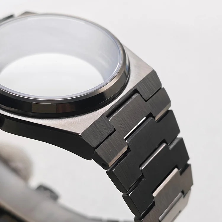 Mod PRX Super Player 40mm Uhrengehäuse mit Armband Gunmetal Grau 316L Edelstahl NH35 Uhrengehäuse Passend für NH34 NH35 NH36 Uhrwerke – Detail 5