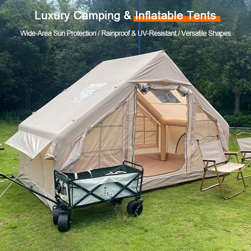 

Large Inflatable Tent for Outdoor Portable Camping Thicken Rainproof Automatic No Build Tent Forest Hut 300D Oxford Cloth Lodge