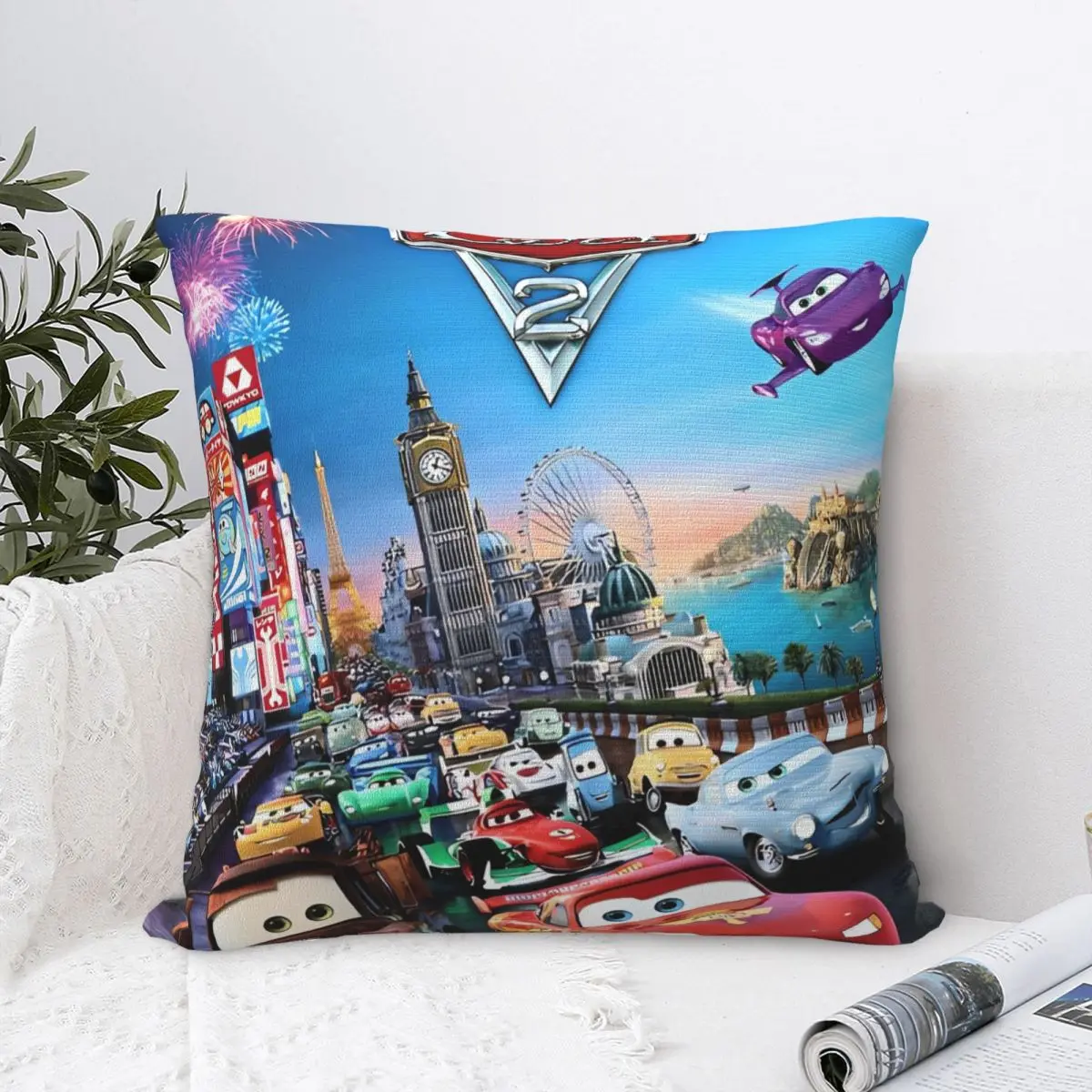 Cars Lightning McQueen Pillow Cover Morden Pillow Case For Sofa Bedroom Home Decor Cushion Cover Square Graphic Pillowcases Gift