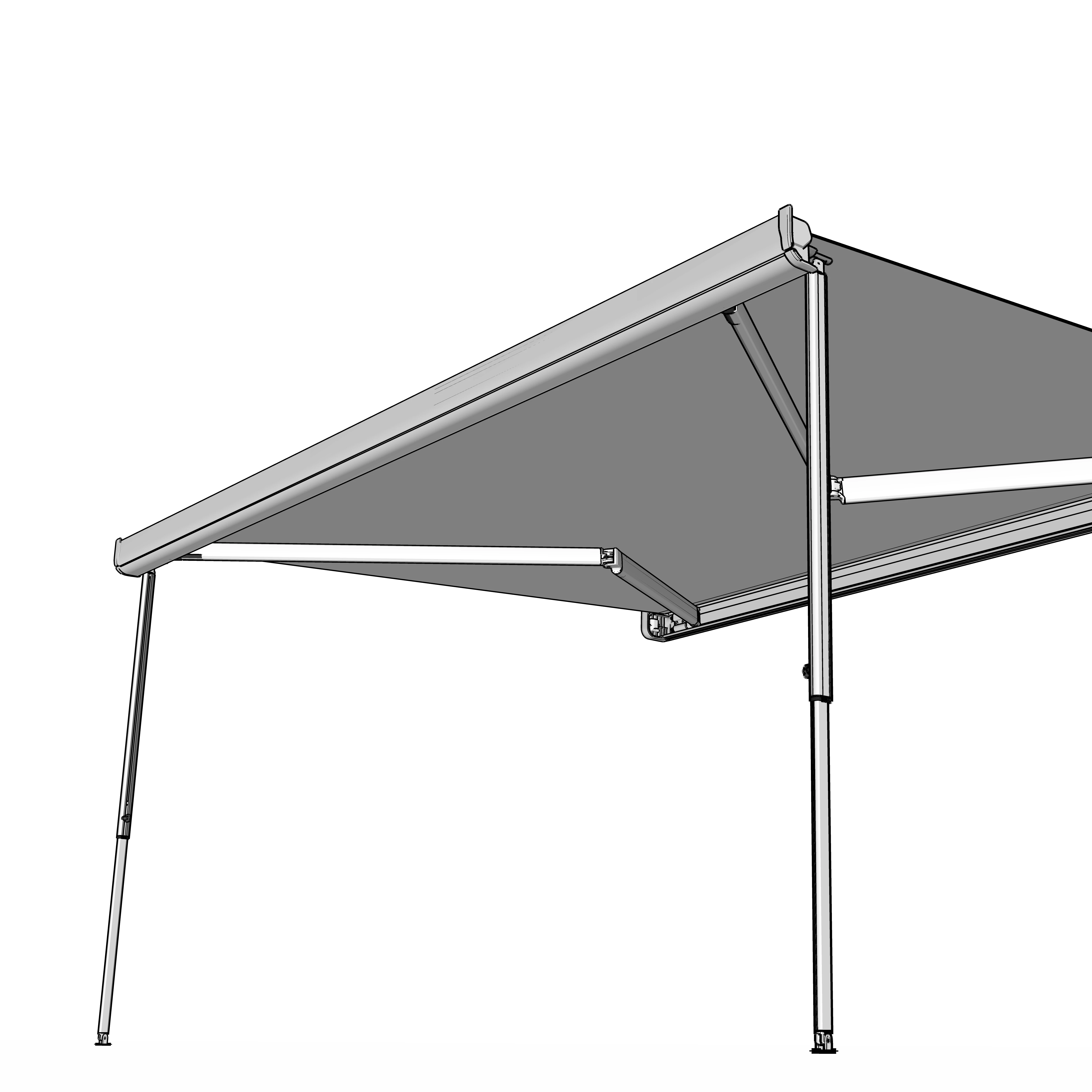 S27 Manual Control Side Mounted Rv Awning