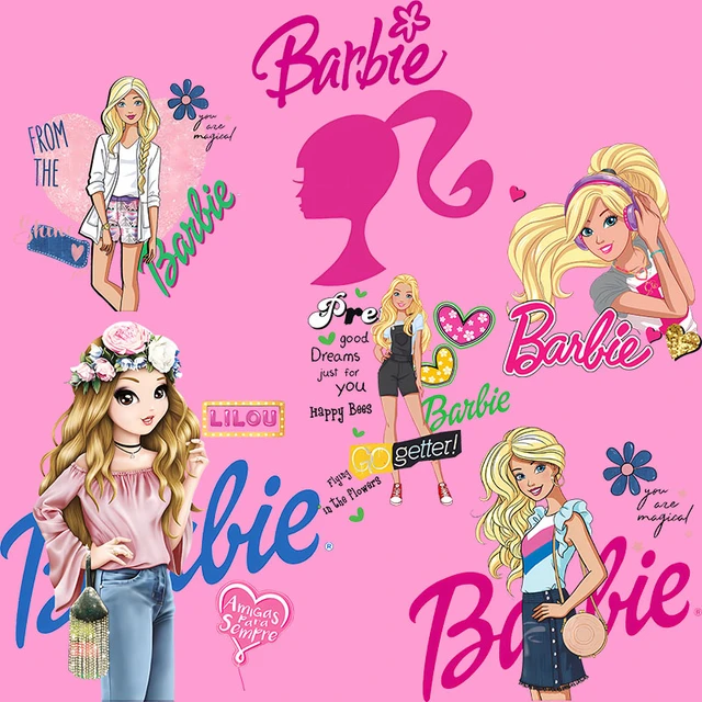 Barbies Cartoon Patches For Clothing Diy Heat Transfer Iron On Transfer Patch On Clothes Diy T shirt Accessory Cute Girls Decor Patches AliExpress