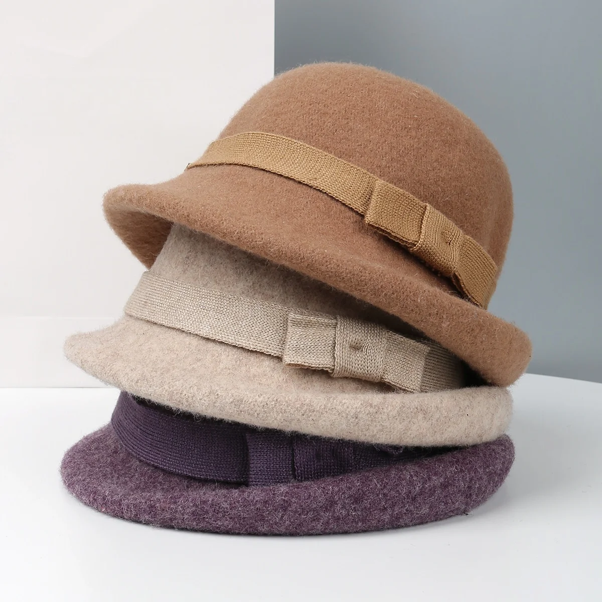 

Винтажная шляпа-котел, изысканная элегантная рыбацкая кепка с бантом-бабочкой во французском стиле, элегантная и благородная шляпа-подушка