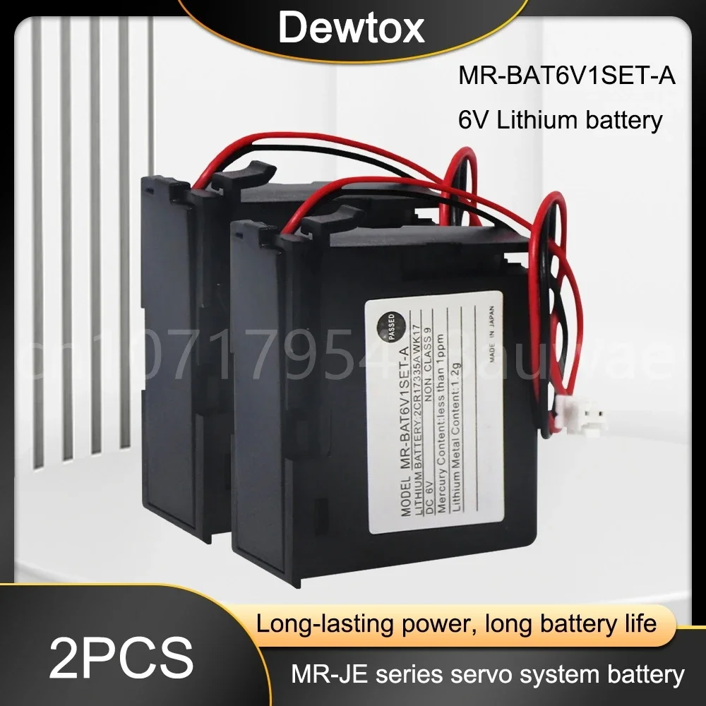 2PCS Original 6V MR-BAT6V1SET-A PLC system Servo Battery With White plug 2CR17335A WK17 Lithium Battery