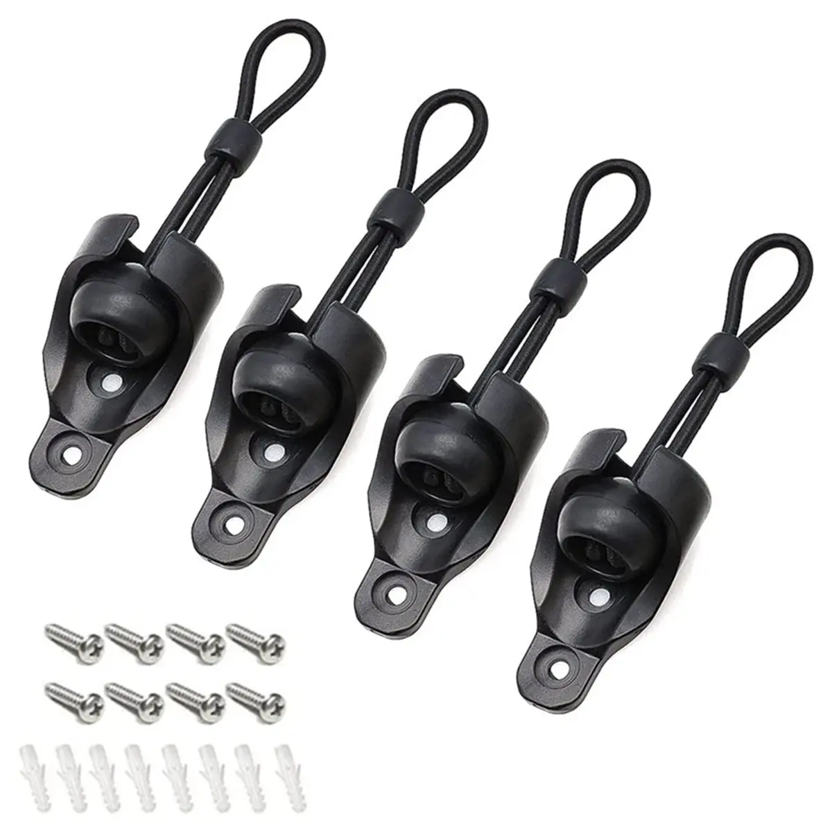 Sun Shading Bungee Kit & End Cover for Outdoor Blinds Sunshade Component ABS