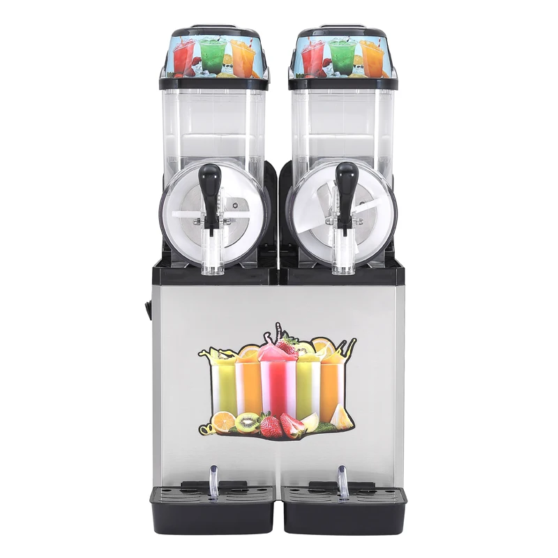 Slushie Machine Frozen Drink 2 Tanks 12L Smoothie Ice Making Slurpee Machine Slushy Maker Slush Machine For Commercial