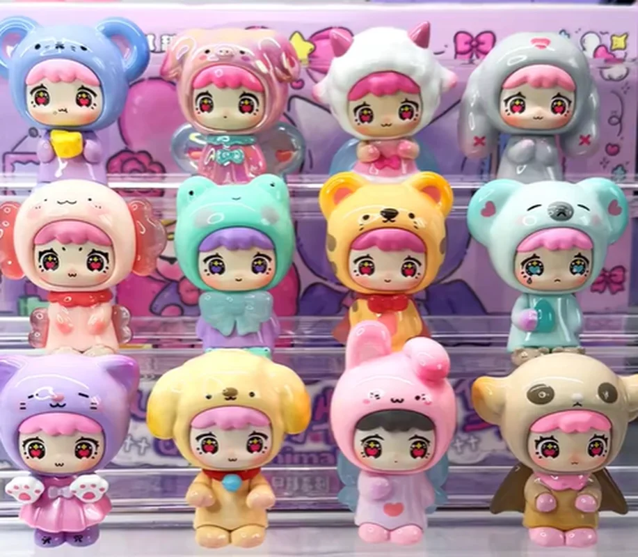 QUBII แอนิมอล แคสเซิล เดย์ ไนท์ ซีรีส์ กล่องสุ่มฟิกเกอร์น่ารัก ขนาดเล็ก ของสะสม กล่องสุดท้าย ของเล่นสุดฮิต