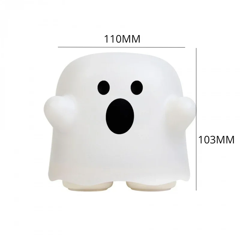 Creative Ghost Night Light ABS Emotional Light USB Bedroom Study Bar Decorative Light Cute Halloween Gift Atmosphere Table Lamp