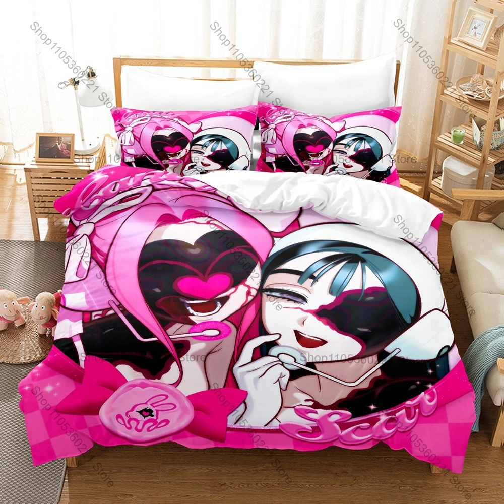 Zombie Stage Sua Alien Stage Bedding Set 3 Pieces Duvet Cover With 2 Pillowcases Cartoon Home Textile Teens Bedroom Decoration