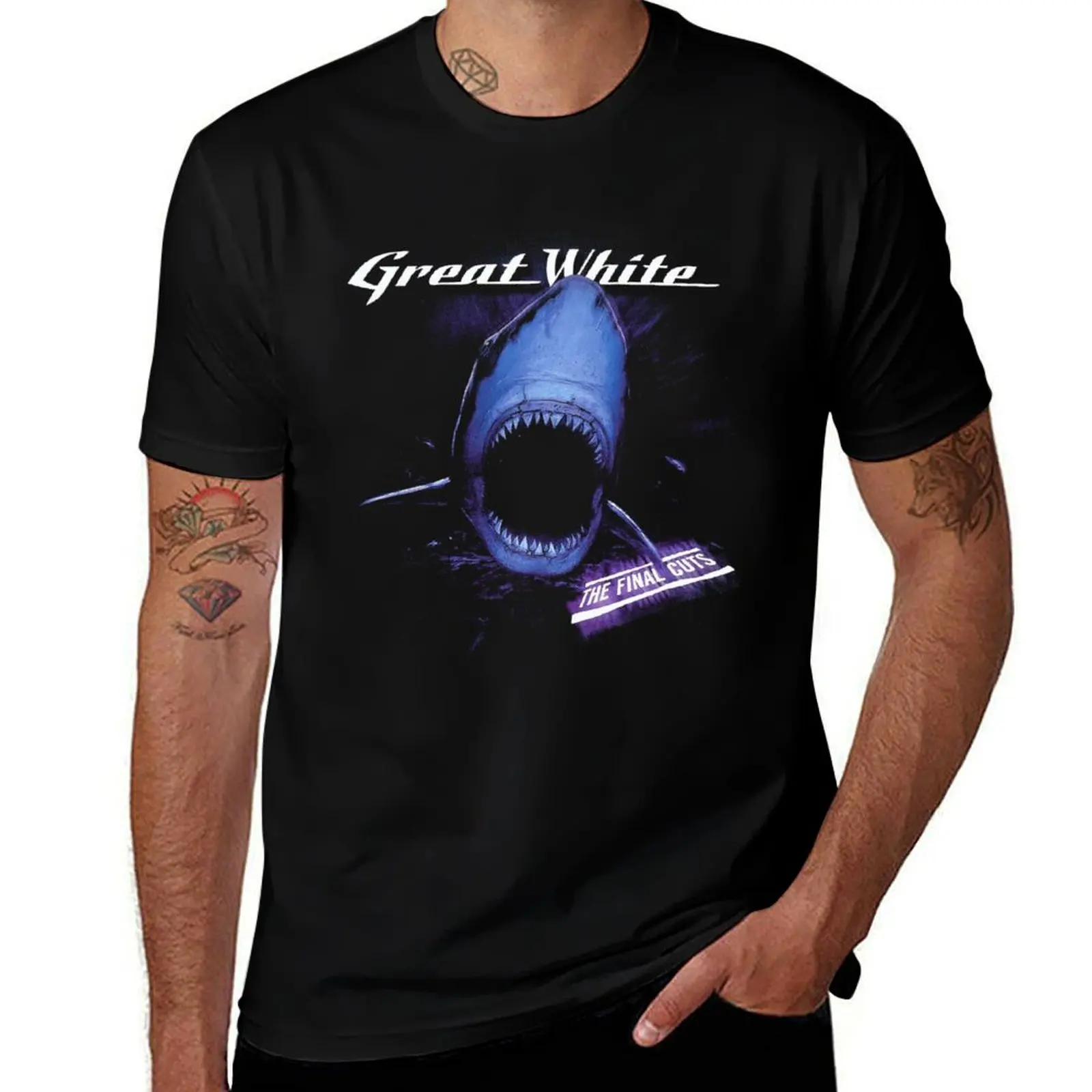 GREAT WHITE BAND T-Shirt Fashion Pattern Printed Tee Shirt