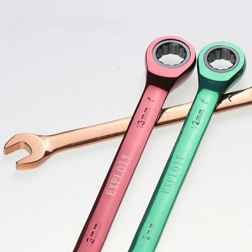 Ratchet Combination Wrench Set For Mechanics Featuring 72 Teeth Mechanism And Rust Resistant Finish For Home Garage