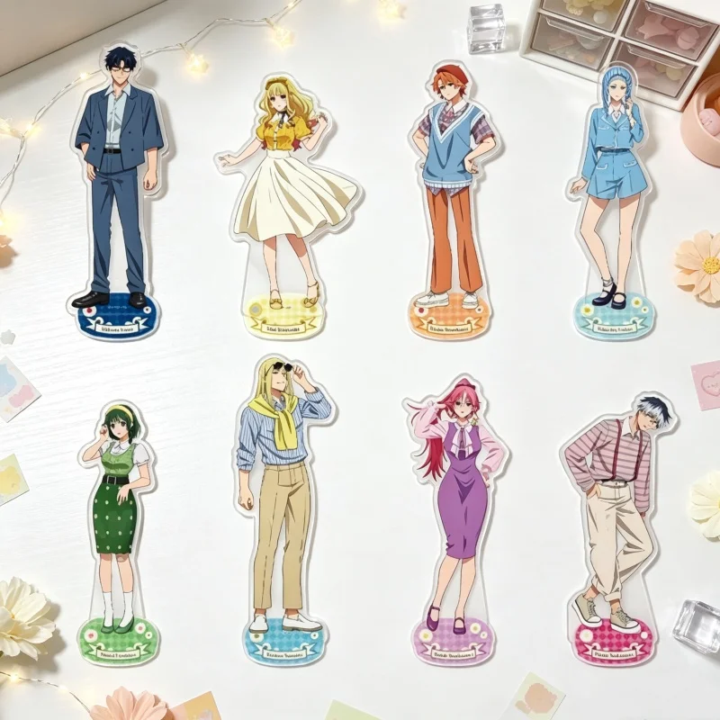 Animation Peripheral Marriage Toxin Anime 15CM Acrylic Figure Stand Model Plate Keychain Hikaru Gero Mei Kinosaki Kyoko Himekawa