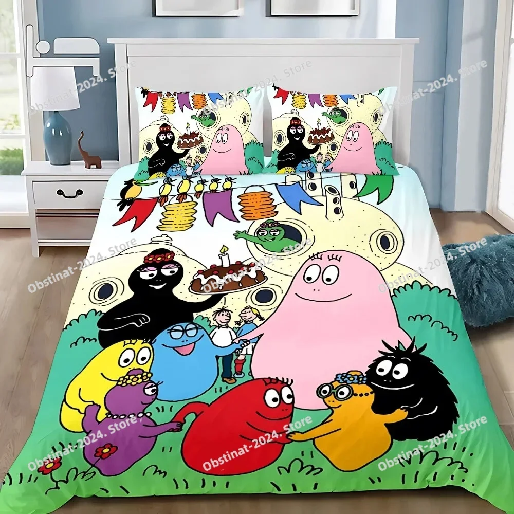

Cartoon B-Barbapapa Duvet Cover Pillowcase Bedding Set Adult Boy Girl Bedroom Decoration Children Gift Single Double Large Size