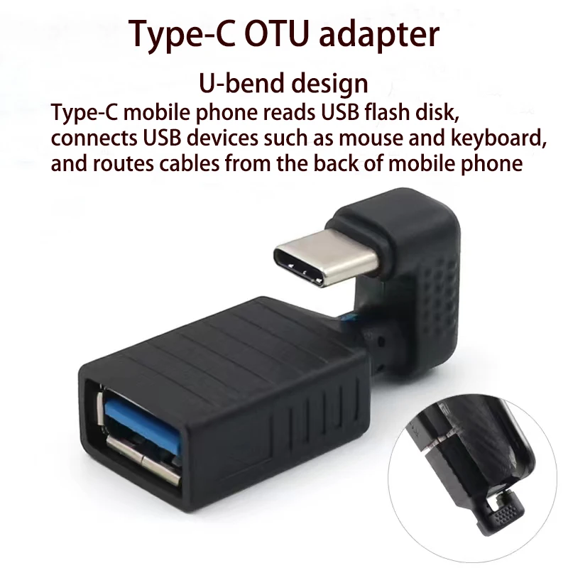 OTG-adapter Type-C vrouwelijk, USB 3.0, universele verbinding voor muis, U-schijf, toetsenbordconverter, tablet