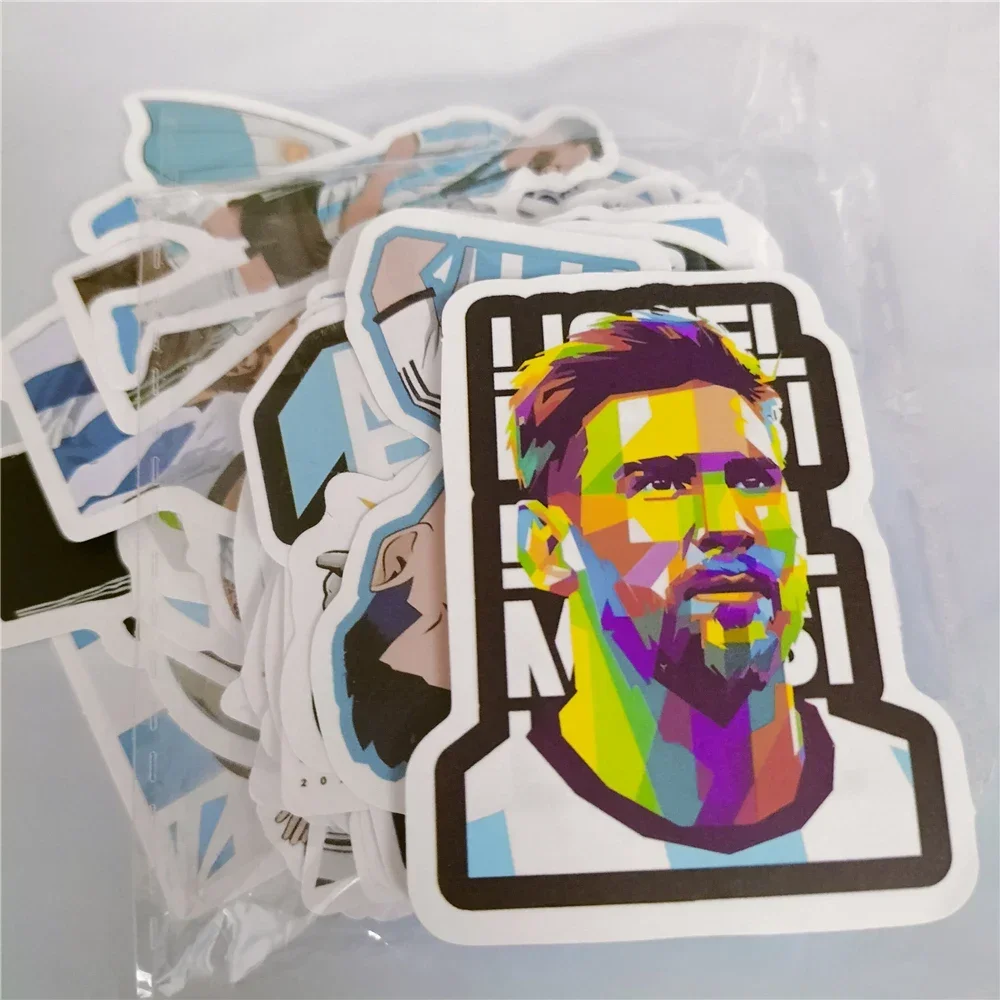 Soccer Stars Messi Stickers DIY for Laptop Phone Motorcycle Car Luggage Suitcase Decal Waterproof Sticker Kids Creative Toy