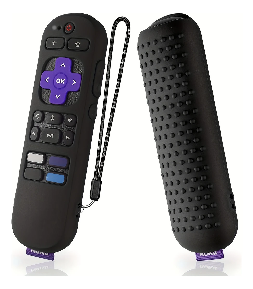 غطاء حماية من السيليكون لجهاز التحكم عن بعد متوافق مع تلفزيون Roku وRoku Express 4K+ وعصا البث