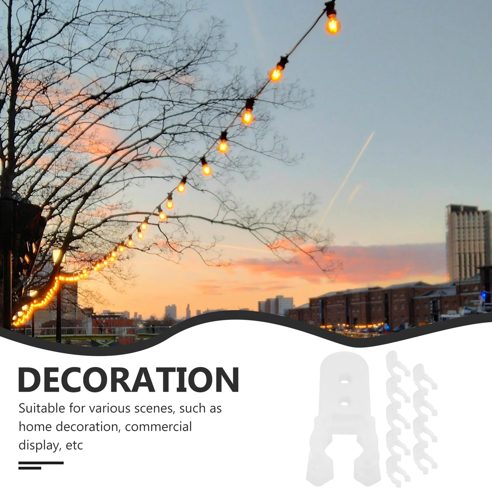 

100Pcs Rope Light Clips LED Neon Mounting Clips Sturdy Cord Holders for Outdoor String Lights Neon Rope Light Mounting