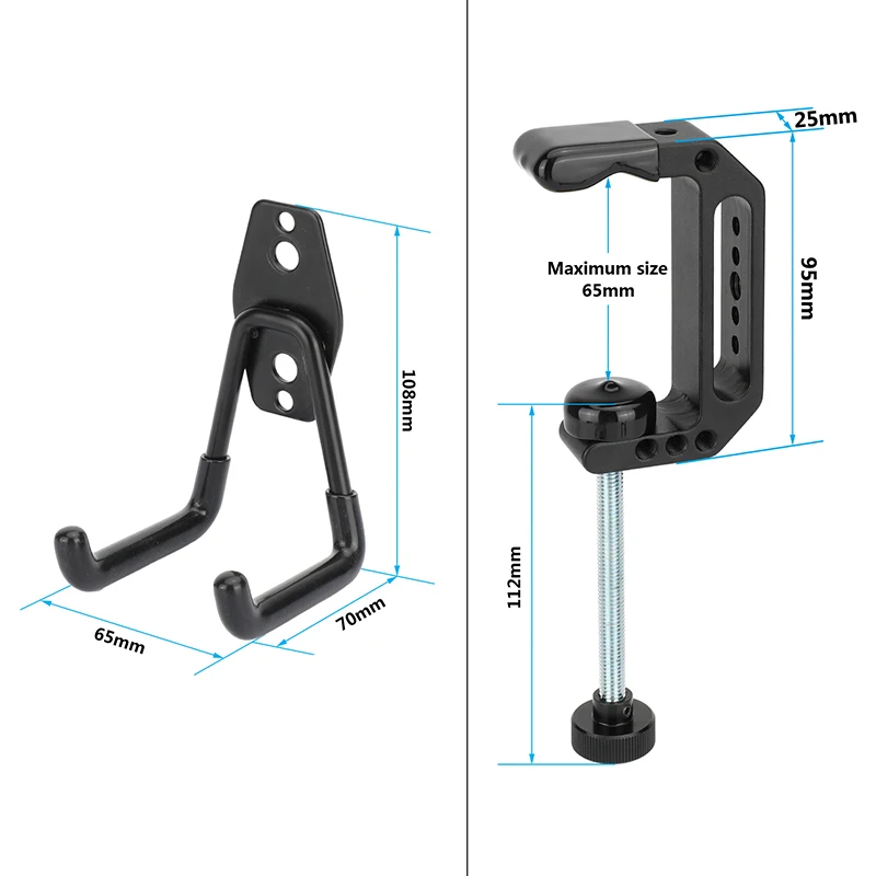 مشبك HDRig Super C مع خطاف تعليق على الحائط قابل للطي شديد التحمل، محمول، لتخزين الأدوات، مع نقاط تركيب 1/4 بوصة و3/8 بوصة