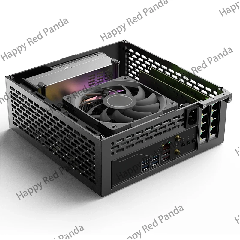 5-liter mini A24-V5 dual slot single display 1u power itx chassis, double-sided chamfering