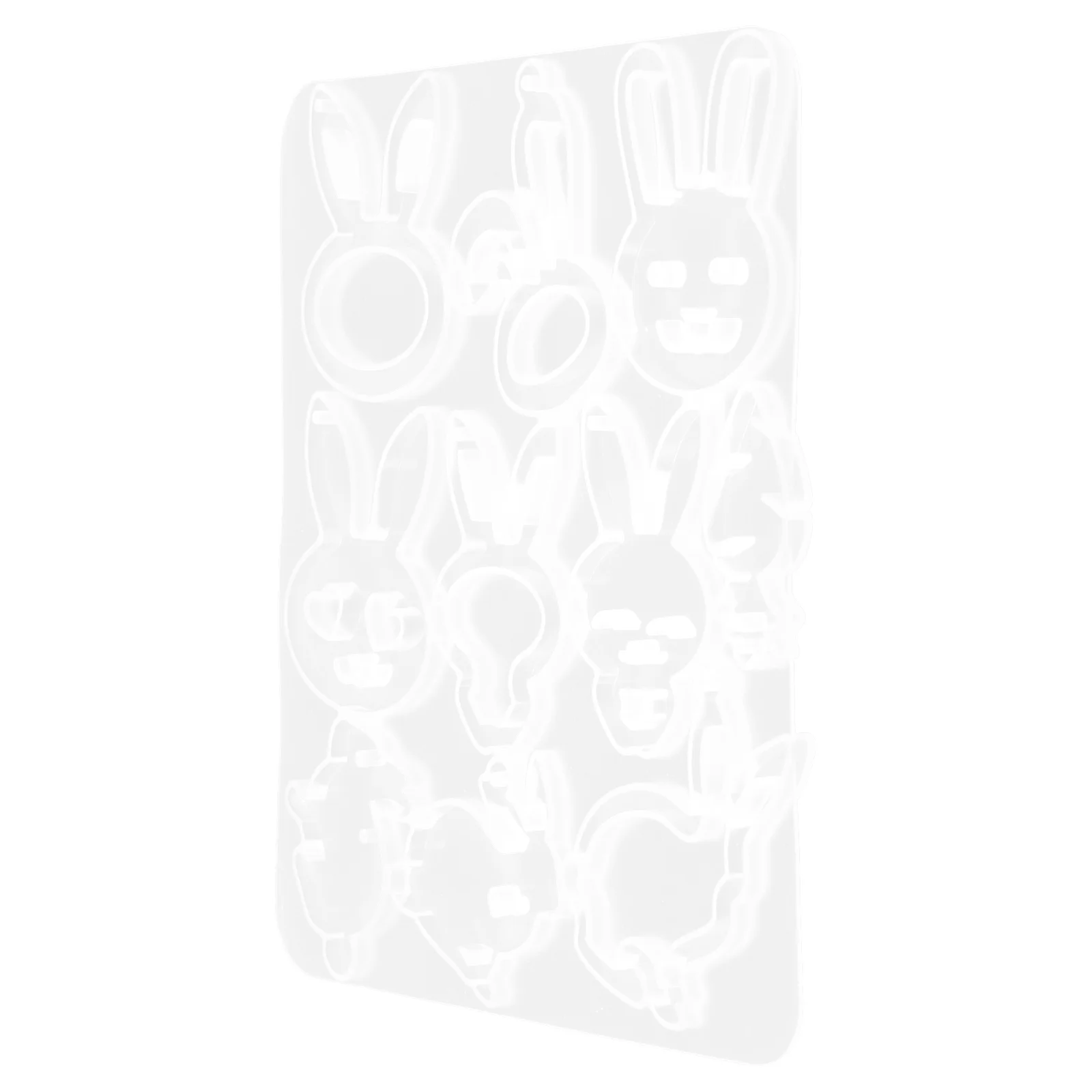 Rabbit Pendant Mold Silicone Molds for Epoxy Locket Jewelry Earring Silica Gel of The Lid