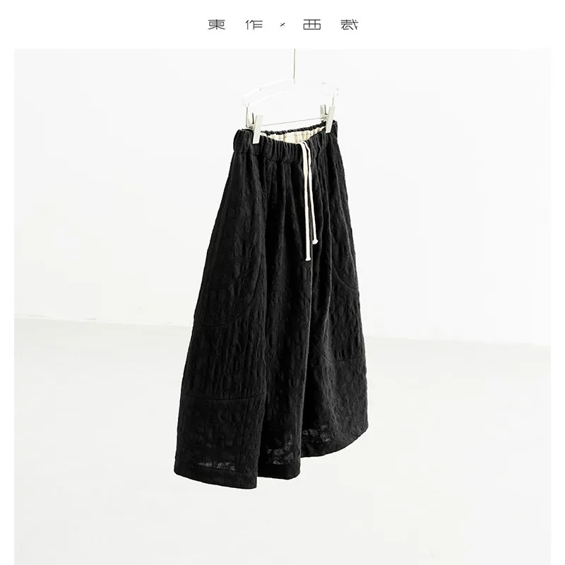 

Versatile Umbrella Skirt ~ 100% Wool Jacquard Fabric, New Autumn/Winter 2025 Half Skirt, Black Skirt That Makes Legs Look Longer, Flower Bud Skirt for Women