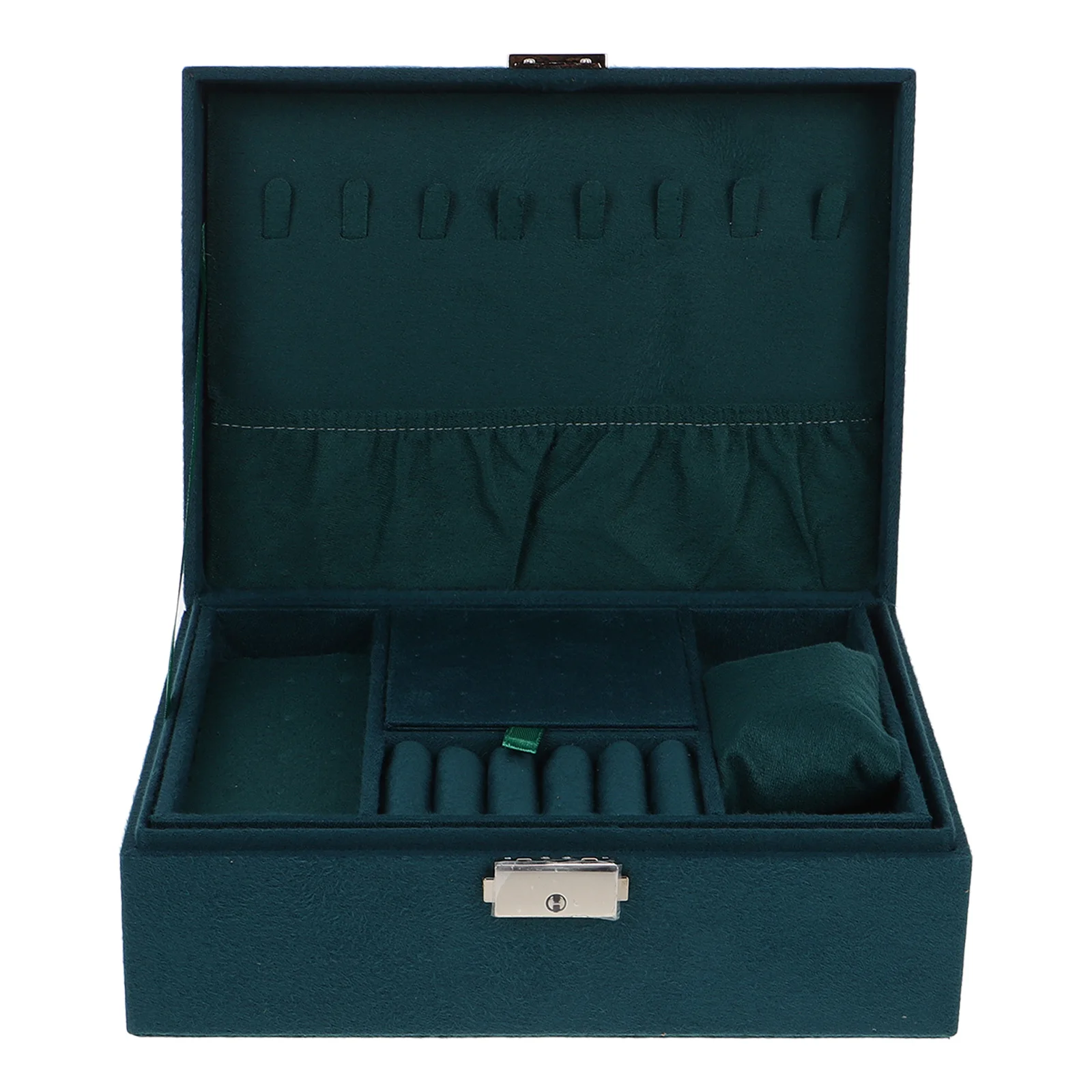 

Jewelry Box Tray Drawer Organizer Earring Holder Small Travel Case Jewellery Boxes for Women Flannel Chest Trays