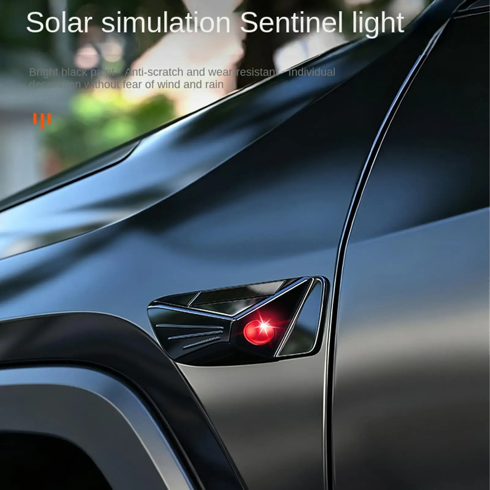 Solar Powered Car Light Waterproof Flashing Simulated Camera Lamp Solar Powered LED Car Light For Sedan Truck SUV RV Outdoor