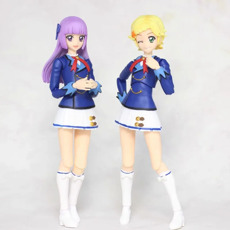 Bandai Original SHFiguarts Aikatsu！Sumire Hikami Hinaki Shinjo Action Figure Active Joints Model Hobbies Collectible Gift