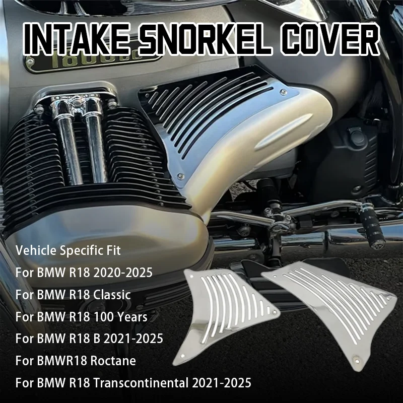Air Inlet Duct Protection Plate Intake Snorkel Cover For BMW R 18 Classic 100 Year R18B R18 B/Roctane/Transcontinental 2021-2025