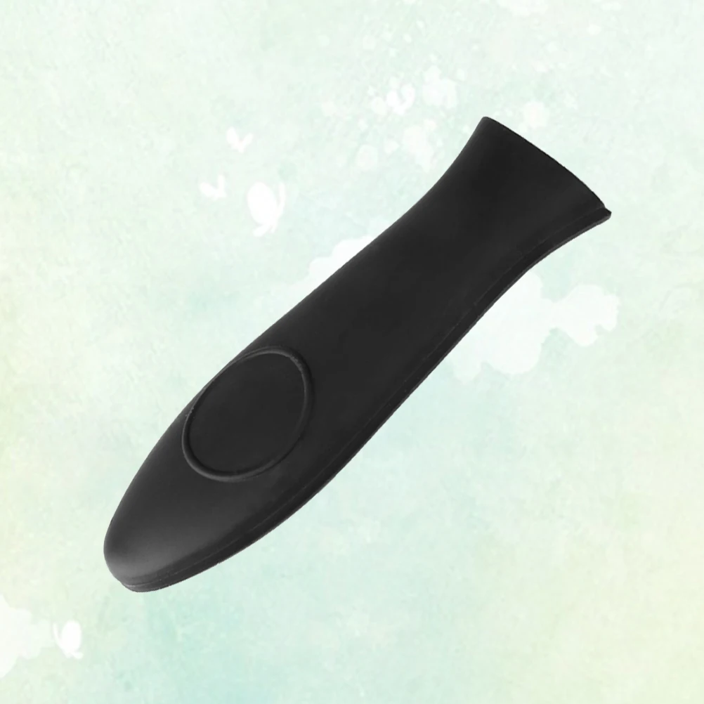 

Silicone Handle Cover Black Heat Resistant Non-Slip For Pot Pan Cookware Kitchen Restaurant Hotel Use Skid