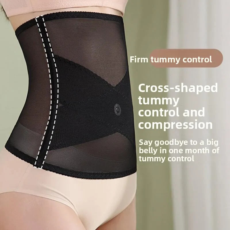 

Strong Waist Support Slimming Mesh Cross Wrap Postpartum Shaping Belt Thin Waist Body Sculpting Abdomen Binding Home Use